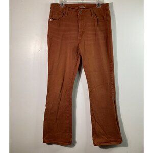 Womens Time And Tru Bootcut Jeans Rust Brown Orange 12 Cotton Spandex